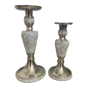 <b>White</b> Finish Metal Candle Holder Set Farmhouse Popular Classic Design for Home Festival Decor Customized Logo - Product Image 1