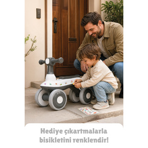 Triciclo de Plástico para Niños de 2 a 3 Años, Diseño Equilibrado de 4 Ruedas, Ruedas de Goma Silenciosas, Color Rosa - Product Image 1