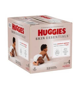 Lot de couches pour bébé Huggies Skin Essentials, toutes tailles, haute qualité, douces, respirantes et respectueuses de la peau - Product Image 6