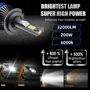 Popnow bán buôn nhà máy P41 200W 7545 Chip LED đèn H3 H4 H7 H11 H13 9005 9006 9007 xe Led Đèn Pha - Product Image 6