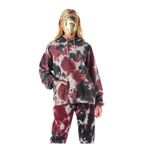 Venta caliente mejor Tie Dye Pullover Hoodies para mujeres nueva llegada sostenible Casual Gym Wear temporada de invierno con Capucha forrada frontal - Product Image 1