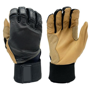Tamaño y diseño personalizados Guantes de béisbol de bateo de cuero negro Moda deportiva Personalizable Guantes de bateo de cuero profesional - Product Image 1
