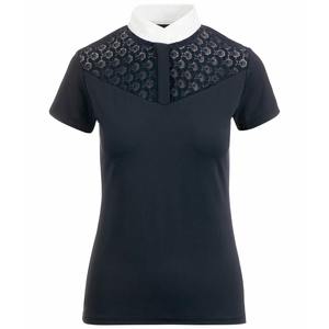 Camisas Ecuestres de Manga Corta para Mujer, Tejido de Punto Sólido Vintage, Transpirable, de Secado Rápido, Color Personalizado - Product Image 4