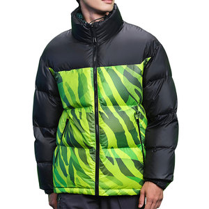 Designer Puff <b>Padded</b> <b>Coat</b> Oem Logo Oversized Men's Down Bubble Winter Black Custom Men Shiny Puffer Jacket - Product Image 6