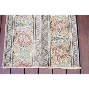 Alfombra Vintage, Alfombra Turca de 1.7x3.7 pies, Alfombra Persa Azul de Lana - Product Image 5