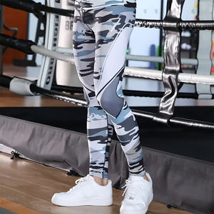 Pantalones de compresión para hombre, elásticos, para correr, gimnasio, pantalones ajustados de secado rápido con diseño y tamaño impresos personalizados - Product Image 3