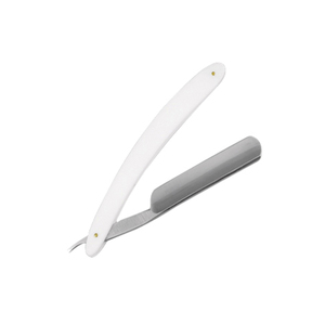 Maquinilla de afeitar de peluquero de plástico blanco de primera calidad, maquinilla de afeitar de acero inoxidable, soporte de hoja fina, Manual de barba - Product Image 4