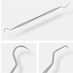 Paquete de 5 herramientas dentales para limpieza de dientes, Kit de herramientas de dentista de acero inoxidable con hoja recta para Limpieza de dientes - Product Image 4