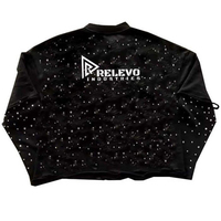 Nouveau T-shirt à manches longues surdimensionné en coton 100% pour hommes, fabriqué par un fabricant de vêtements noirs unis, style streetwear, double couche