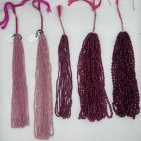 JAIPURI GEMS Natürlicher Rosa Saphir Edelstein Facettierte Rondell-Perlen 3mm 5mm Hochwertige Saubere Materialien Schmuckherstellung 50+ Jahre Erfahrung