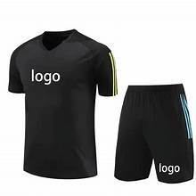 Wholesale Breathable Lightweight Plus Size Printed Men's Adult <b>Soccer</b> Jerseys Shirts & Shorts with Custom Logo & Colors - Product Image 4