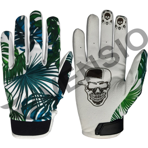 Guantes de carreras de cuero de dedo completo de alta calidad unisex transpirables a prueba de viento con patrón impreso para deportes de Motocross y ciclismo - Product Image 4