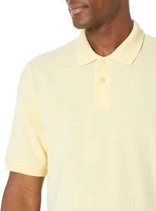 เสื้อโปโลผ้าโพลีเอสเตอร์100% สีพื้นแขนสั้นสำหรับผู้ชายแห้งเร็วผ้าถักลาย3D - Product Image 4