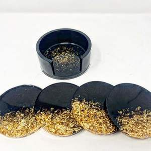 Beautiful Handmade 5mm Resin <b>coaster</b> Set <b>Heat</b> Resistant Luxury Contemporary Design for Home Decoration Crafted Durable Material - Product Image 4