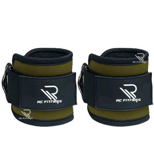 Correas de Tobillo de Cuero Transpirable con Doble Anillo en D, Protección Profesional para Entrenamiento en Gimnasio, Fortalecimiento de Piernas, Estiramiento de Glúteos - Product Image 1