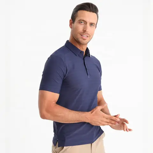 Uniforme de trabajo de alta calidad Polo de negocios Bordado en blanco Algodón Poliéster Hombres Polos lisos con logotipo personalizado - Product Image 3