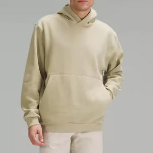 Oem Oversize Hommes Sweat à capuche d'hiver Porter solide Côte Garniture Grande Poche Mode Manches Longues Doux Chaud Coton XXL Pas Cher Pullover Hoodies - Product Image 1