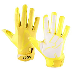 Guantes de fútbol americano para deportes al aire libre para adultos con logotipo personalizado para niños último modelo de guantes de portero de cuero para receptor - Product Image 1