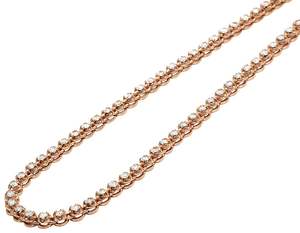 Cadena de tenis de oro macizo de 10K de lujo adornada con diamantes cultivados en laboratorio en una pieza de joyería fina de Hip Hop con patrón Floral único - Product Image 2