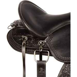 Selle Western sans arbre de style Cowboy faite à la main en cuir véritable naturel avec un design incurvé avec un style Western Cowboy - Product Image 3