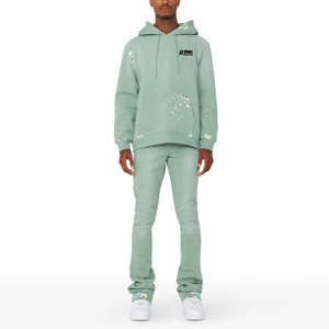 Survêtement tendance délavé à l'acide, léger et confortable, idéal pour les activités de plein air et la salle de sport - Product Image 1