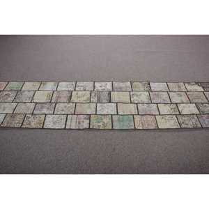 Alfombra Turca Vintage de 2,1x8,5 pies, Alfombra de Lana con Diseño de Patchwork Marrón - Product Image 3