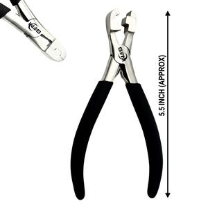 Pince à extensions capillaires professionnelle, durable et réutilisable, 6 mm, en acier inoxydable argenté, outil pour micro-anneaux et perles, pour usage commercial GEMSTONE - Product Image 1