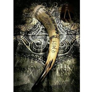 Corne à boire viking avec support, corne naturelle, mug fait à la main, parfait pour un cadeau et la décoration - Product Image 5