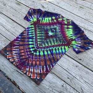 Camiseta Tie-Dye Moderna para Hombre, Estilo Veraniego, Cuello Redondo, Holgada, Informal, con Estampado Degradado, 100% Algodón Jersey, 180g - Product Image 6