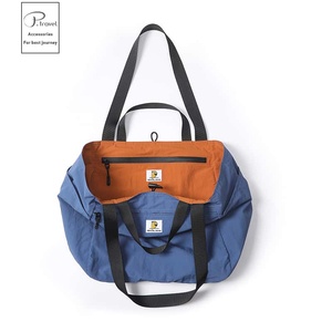Unisex Nylon Duffel Bag <b>25L</b> Zipper Closure Soft Handle Minimalist Style Travel Camping Hiking Foldable <b>Backpack</b> - Product Image 4
