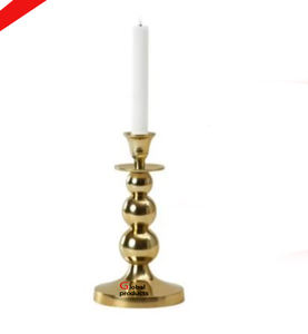 Bougeoir de longue taille en acier inoxydable en métal fini doré très vendu pour hôtel, restaurant et bar - Product Image 3