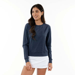 Sudadera de cuello redondo para mujer, cómoda, absorbente de humedad para correr, gimnasio, ropa informal atlética, bordado 3D de invierno - Product Image 2