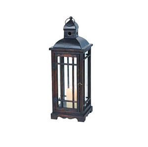 Portavelas de madera clásico, linternas de Metal, vidrio de hierro para decoración de jardín doméstico, caja interior de Europa, cartón maestro, uso diario - Product Image 3