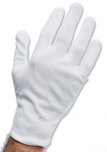 Gants industriels 100% coton de haute qualité, logo personnalisé, gants en tissu blanc acceptable - Product Image 5