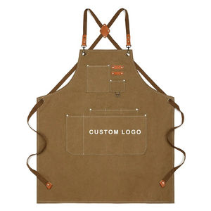 2025 Professional Cross Back <b>Cooking</b> <b>Apron</b> Sleek Sleeved Design with Two Convenient Pockets - Product Image 6