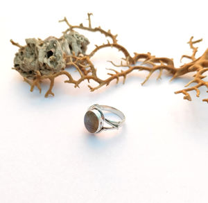 925 argent Sterling bijoux fins femmes fiançailles mariage anniversaire anneaux Labradorite pierres précieuses lunette réglage bleu bohême - Product Image 2