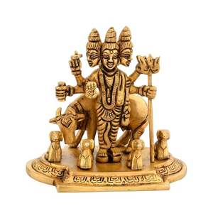 Dattatreya tridev ทองเหลือง Datta Idol เทพเจ้าวัวมงคล - Product Image 1