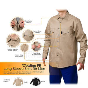 Camisas FR para hombre más vendidas para soldar transpirables y a prueba de agua en stock y a bajo precio para la venta - Product Image 4