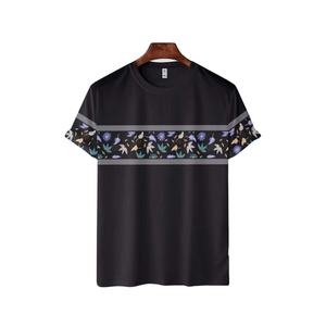 Camisetas con estampado personalizado de punto de algodón 100% de alta calidad para hombre, estilo Formal de talla grande, moda de verano - Product Image 5