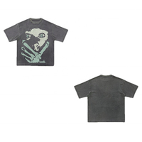 T-shirts graphiques vierges délavés à l'acide Style Vintage coton lourd surdimensionné hommes T-shirt Vintage délavés à l'acide du Pakistan