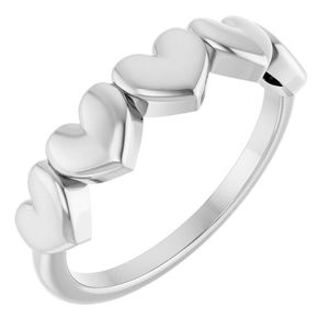 Stuller 14KW Fashionable Gold Plated Alloy <b>Ring</b> 57738:103P 14KW Trendy HipHop Style Inlay Heart-Shaped Number Nugget for Boys - Product Image 1