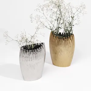 Manufacturer Direct Sales Low MOQ Modern Antique Silver Aluminium <b>Ceramic</b> Porcelain <b>Vase</b> for Home Decor for Valentine's Day - Product Image 3