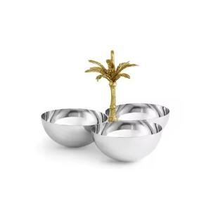 Cuenco de Metal para Dátiles con Textura Única, Perfecto para Exhibir Dátiles Gourmet de Forma Elegante - Product Image 1