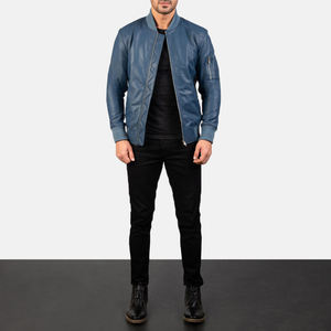 Veste en cuir en duvet pour hommes de haute qualité avec logo léger à manches complètes pour l'hiver à bas prix - Product Image 6