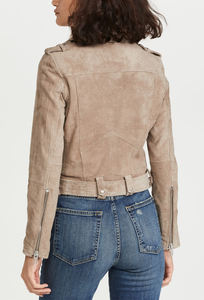 Chaqueta Western de Cuero Gamuza Real para Mujer, Chaqueta de Invierno con Forro Térmico, Diseño Sólido - Product Image 4