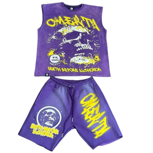 Ensemble chemise et short pour hommes de luxe OEM sur mesure avec manches de sérigraphie de haute qualité moins de chemise design et ensemble short - Product Image 3