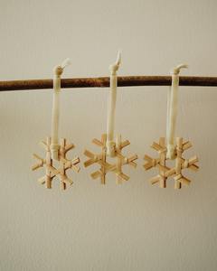 Handcrafted natural snowflake <b>Christmas</b> ornaments eco friendly lightweight holiday hanging decor Vietnam supplier OEM ODM - Product Image 4