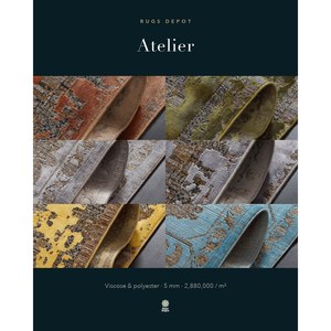 พรมวิสโคสและโพลีเอสเตอร์ขายส่ง รุ่น ATELIER AE006 สีทองแดง ผลิตด้วยเครื่องจักรแบบตุรกี สำหรับห้องนั่งเล่น โครงการโรงแรม - Product Image 3