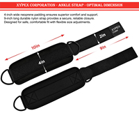 Chevillères de compression unisexe en néoprène épais de 7 mm, robustes, grandes tailles, respirantes, avec fermeture auto-agrippante, souples et professionnelles