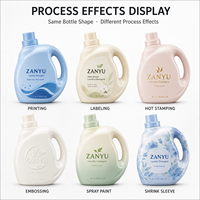 Bouteilles de détergent à lessive en PE personnalisées de 1L, 2L, 3L avec étiquetage pour la maison, les soins pour bébés, la lessive pour animaux de compagnie et le nettoyage ménager, plusieurs tailles